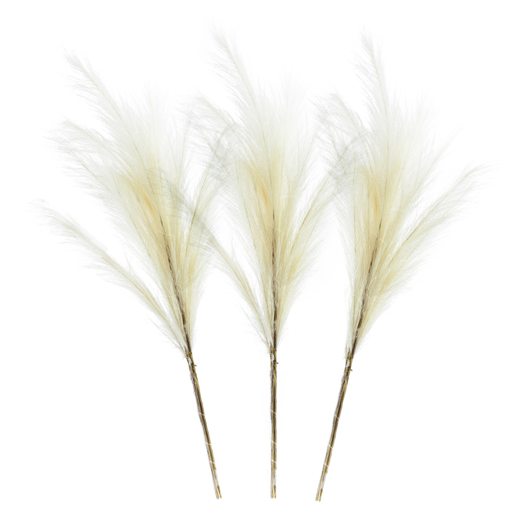 Artificial pampas grass 80cm bundle 3 white