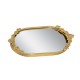 Decorative tray gold oblong