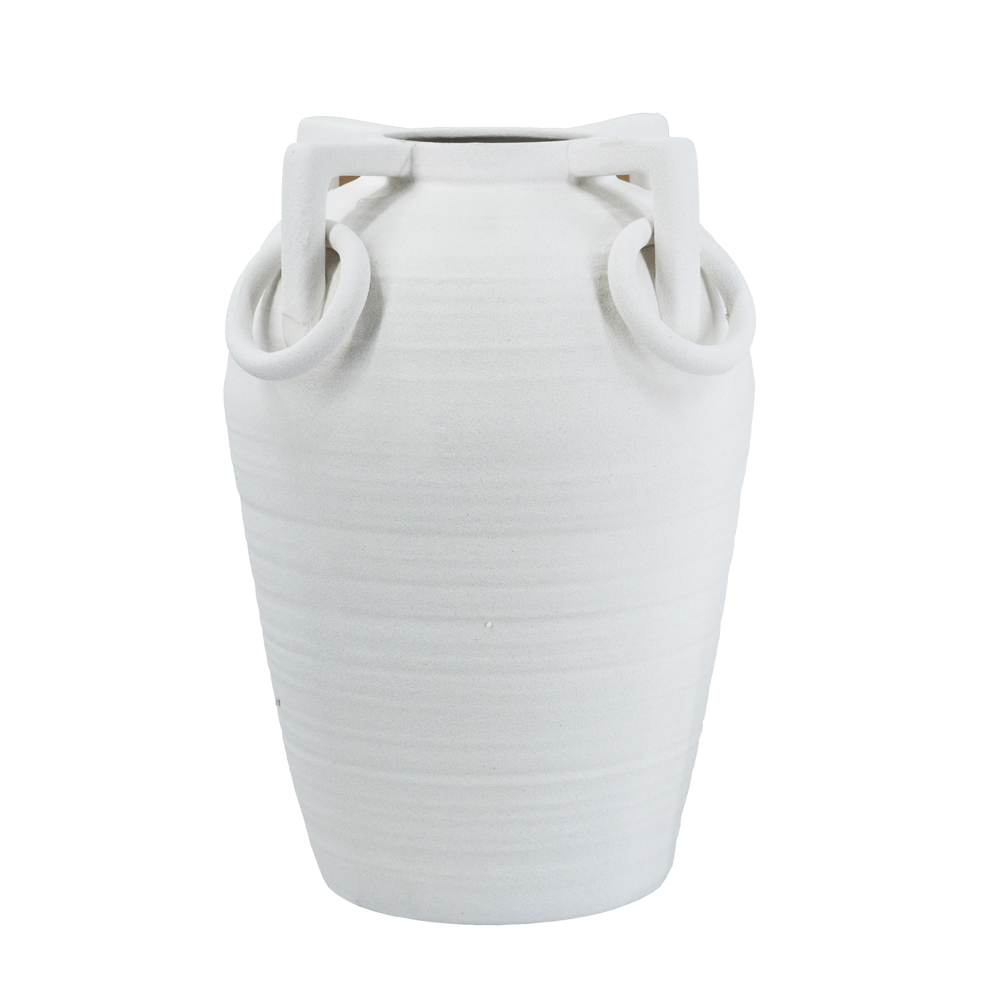 Loop vase light stone 39.5cm