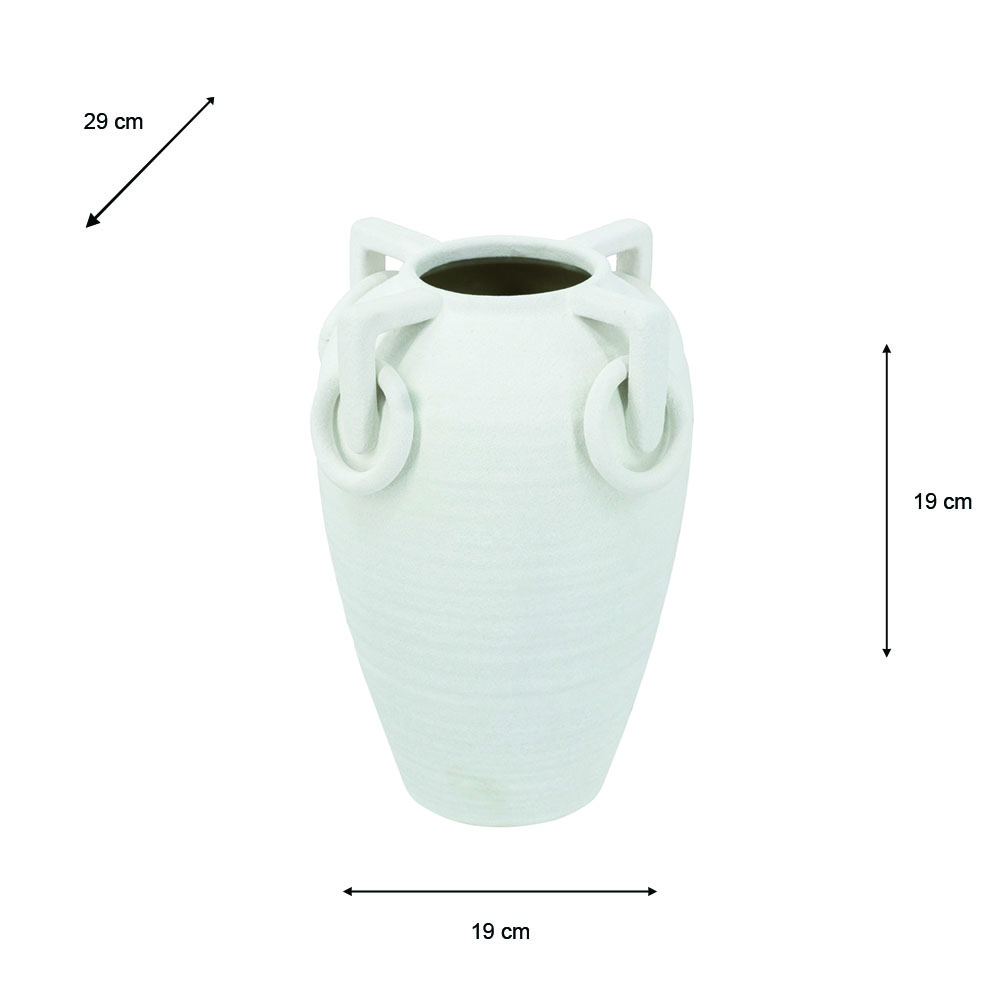 Loop vase light stone 29cm