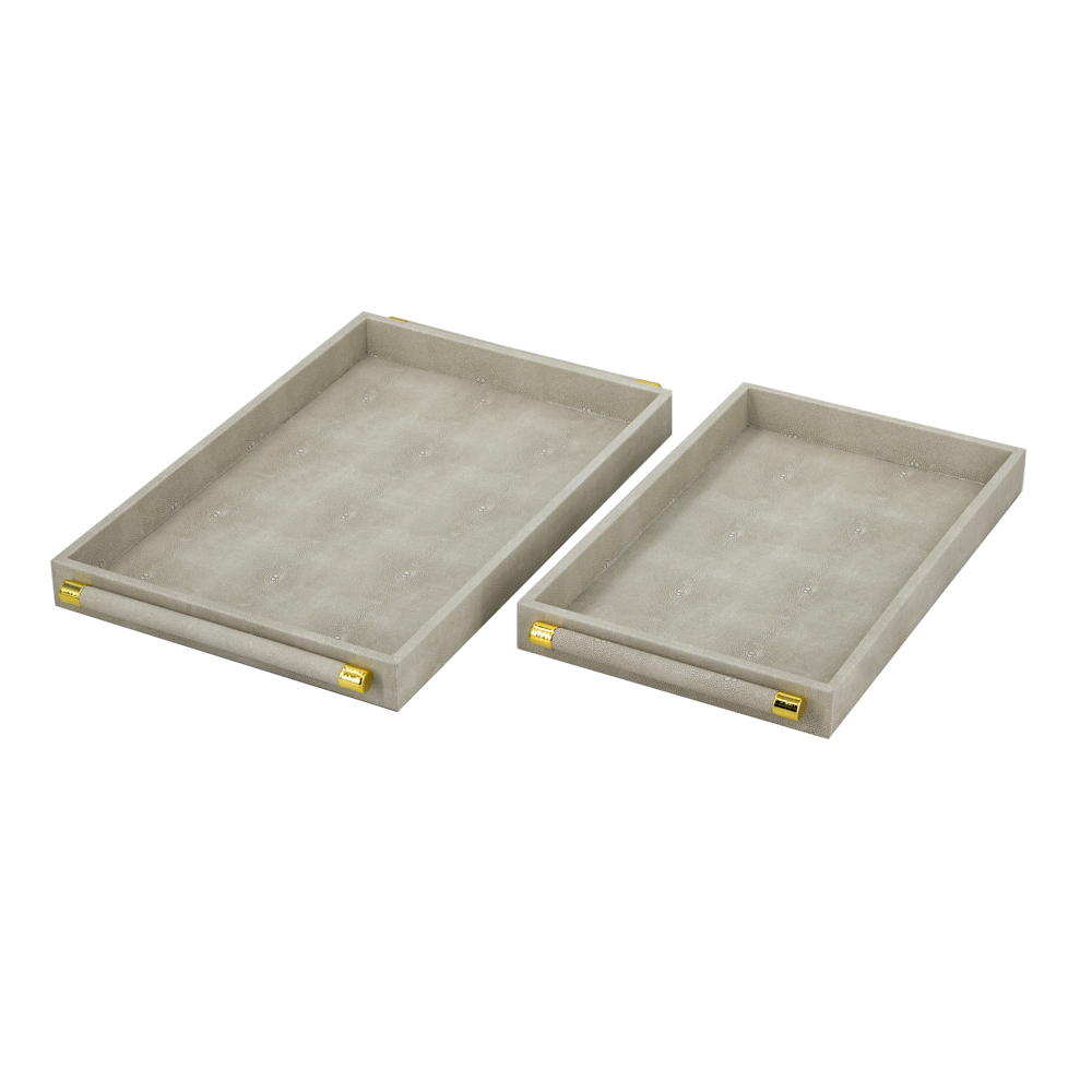 Decorative s/2 trays oyster