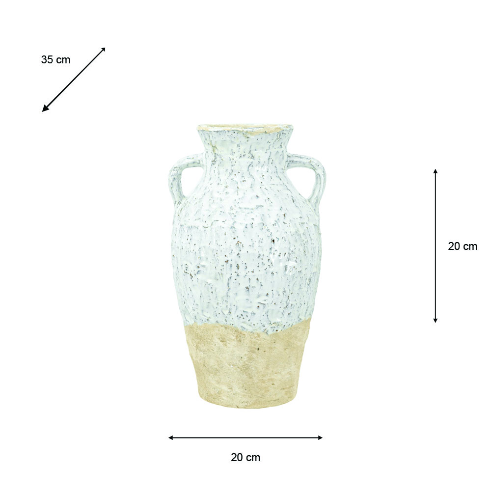 Two handled flower vase 35cm