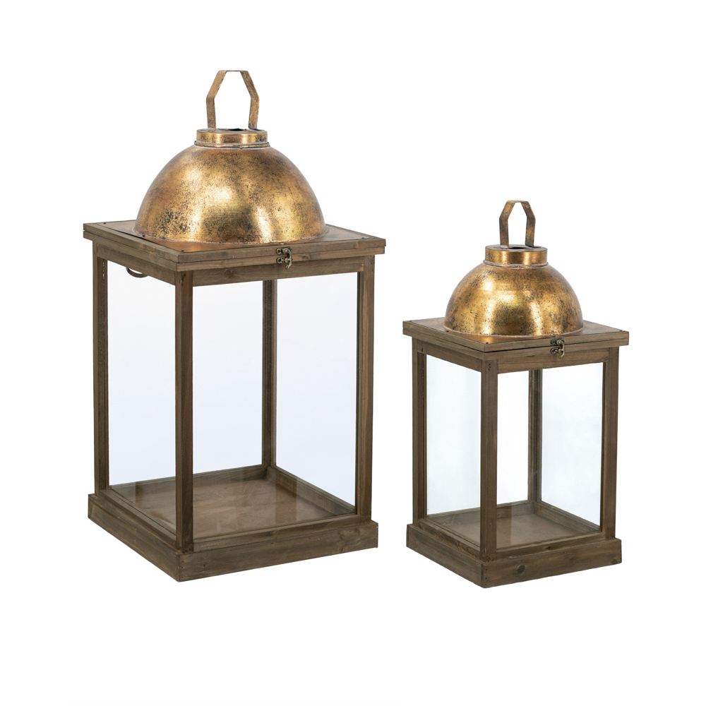 Lantern s/2 gold 73cm