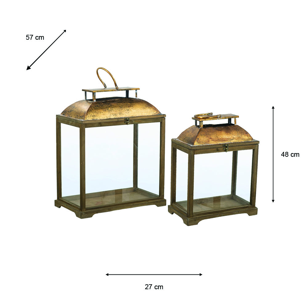 Lantern s/2 gold 57cm