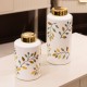 Lidded jar green/gold 23.5cm
