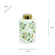 Lidded jar green/gold 23.5cm