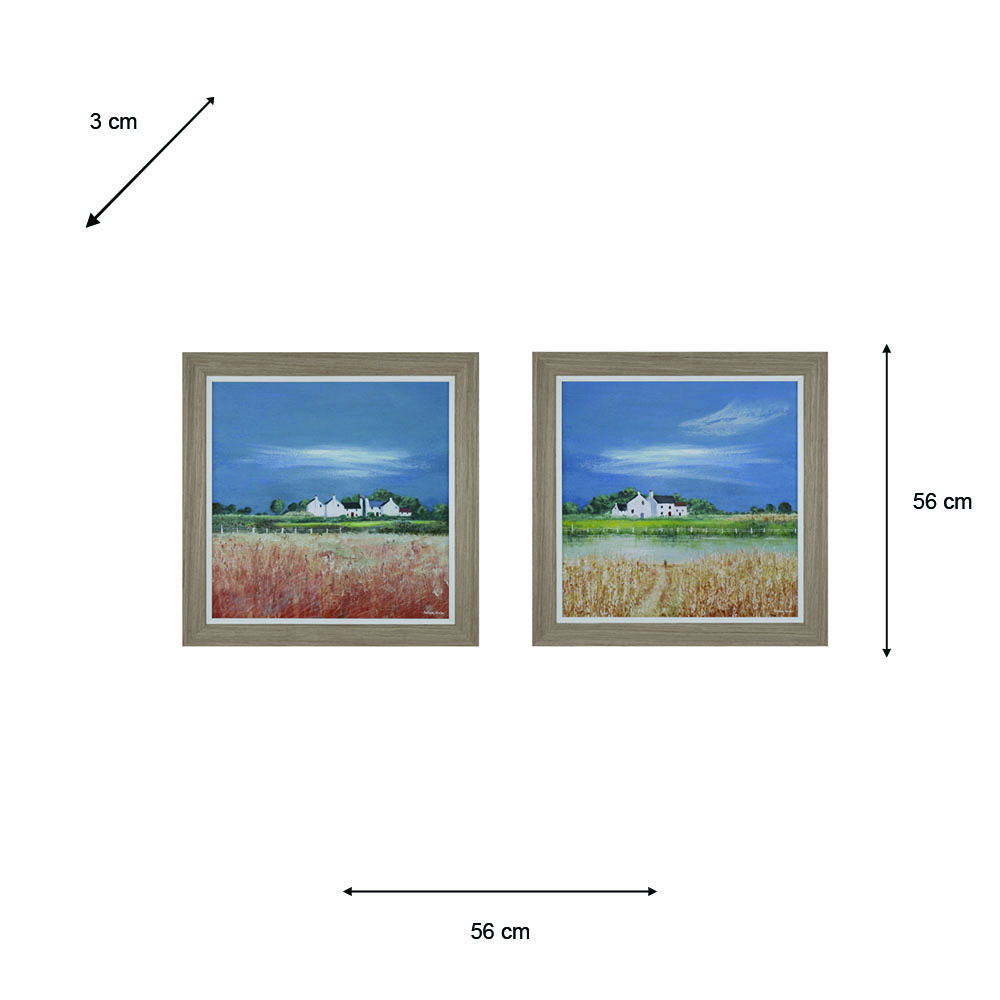 Framed print fields of gold 2 asst