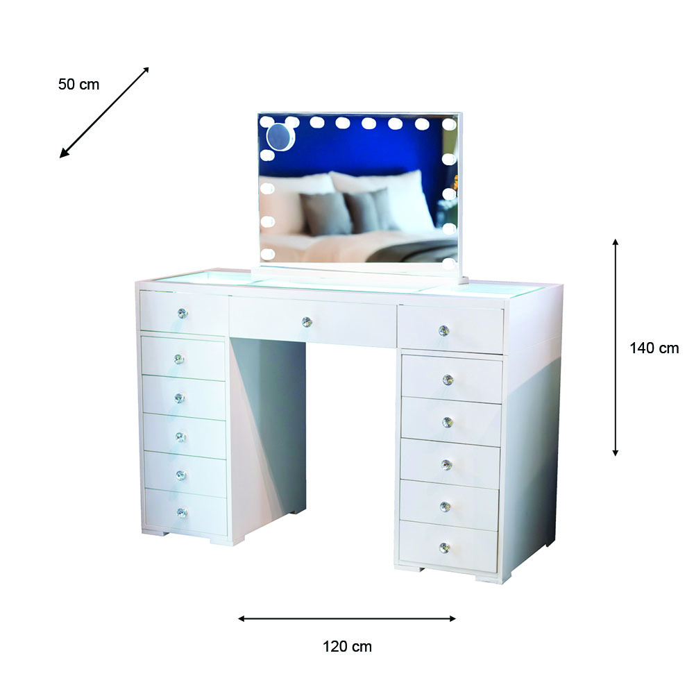 Erika hollywood dressing table bluetooth 120cm