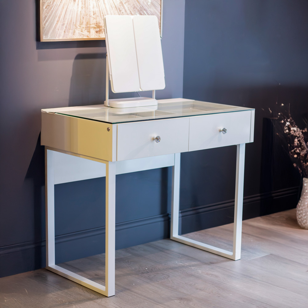 Erika vanity table with light up top  