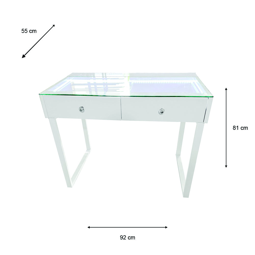Erika vanity table with light up top  