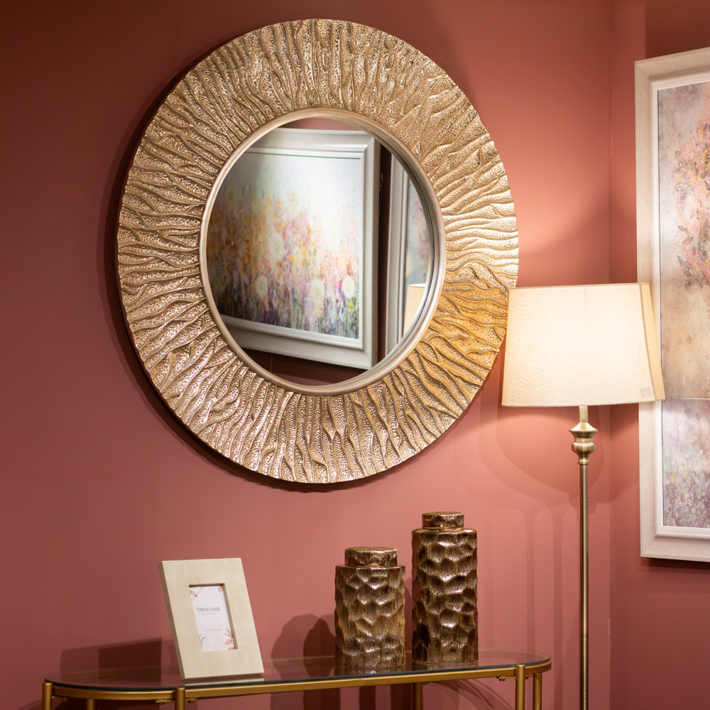 Kelsey mirror round champagne 100cm