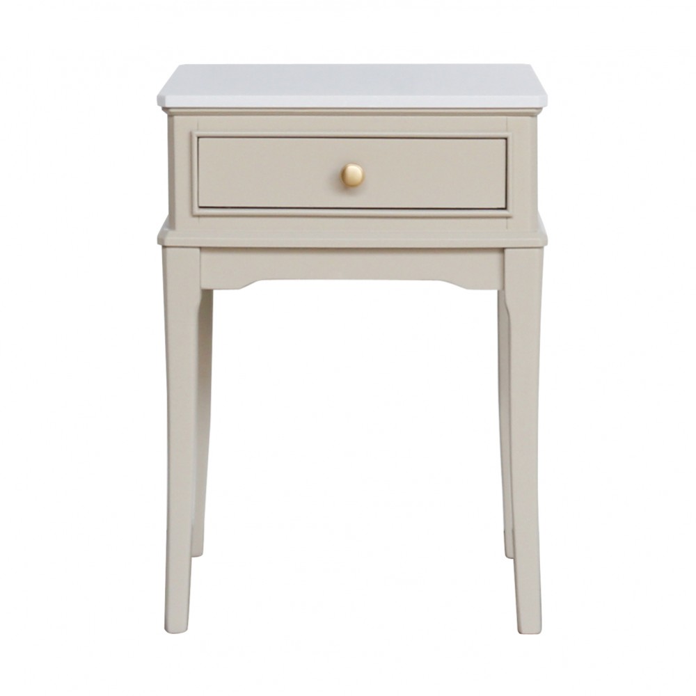 Monroe 1 dr accent table with marble top stone