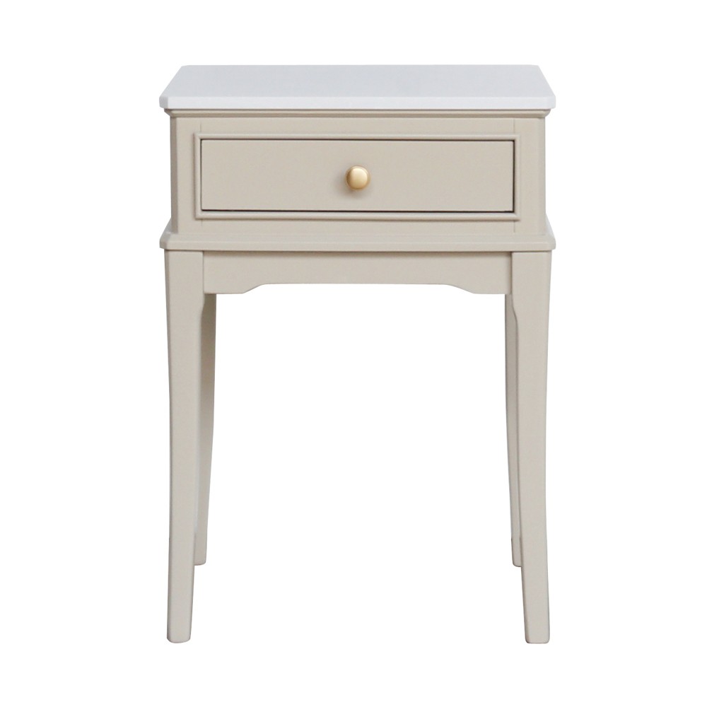 Monroe 1 dr accent table with marble top stone