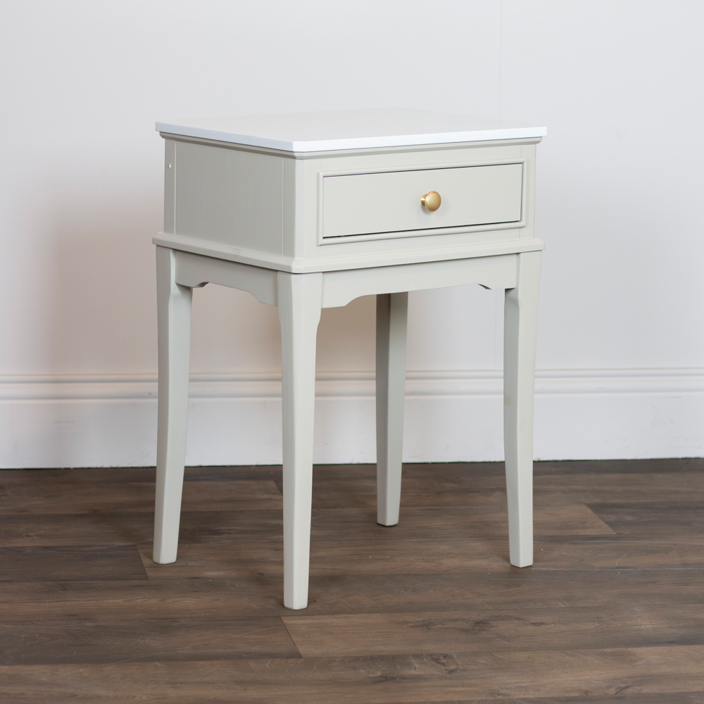 Monroe 1 dr accent table with marble top stone