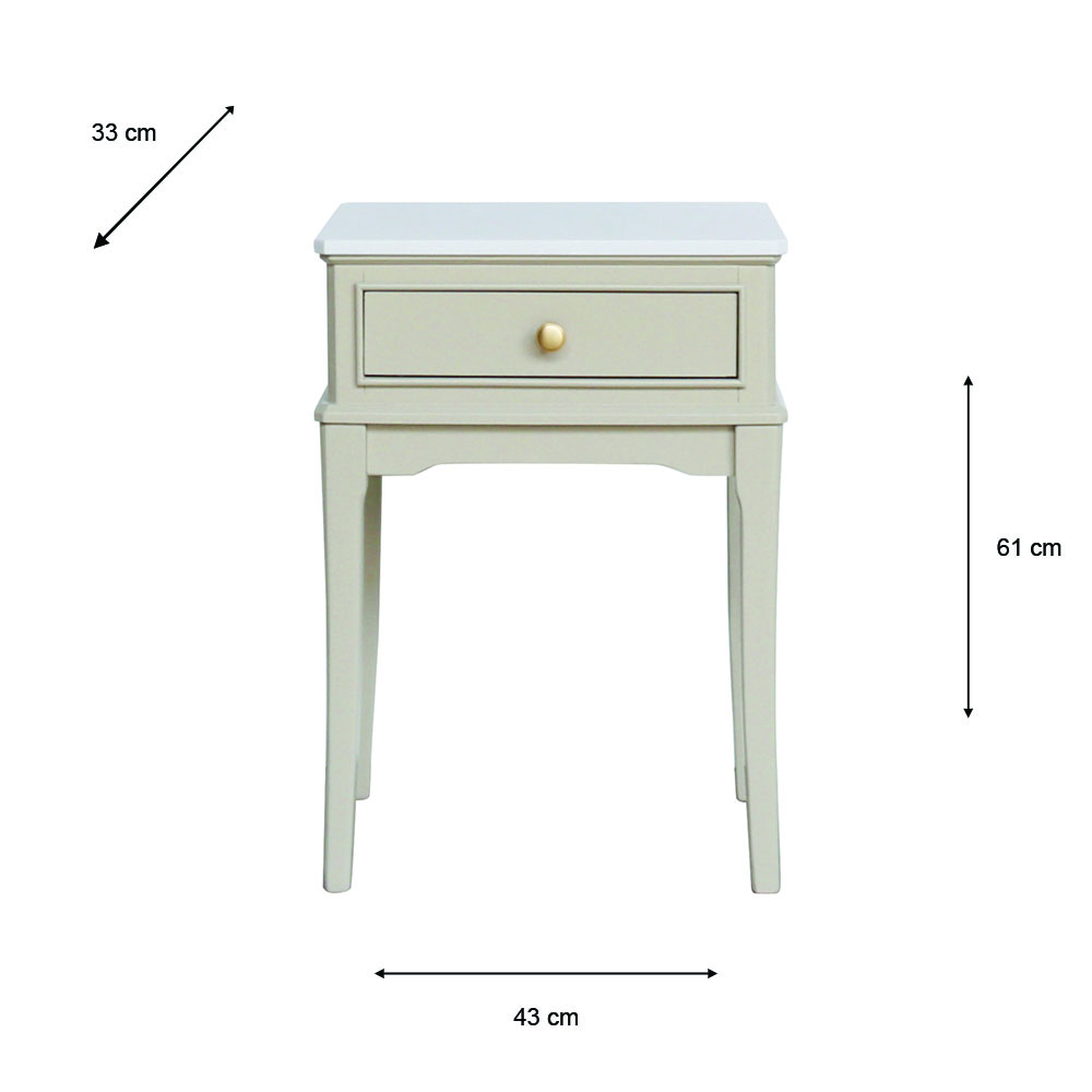 Monroe 1 dr accent table with marble top stone