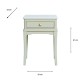 Monroe 1 dr accent table with marble top stone