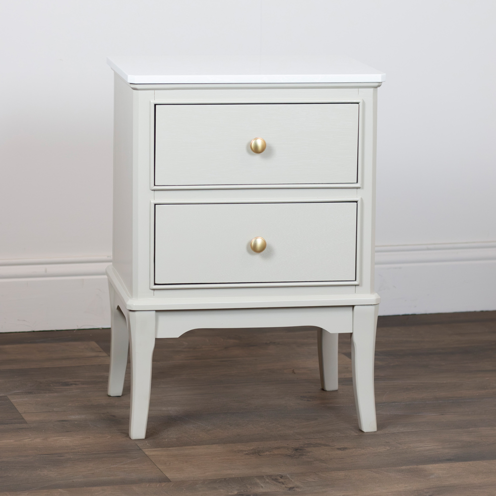 Monroe 2 dr accent table with marble top stone