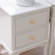 Monroe 2 dr accent table with marble top stone