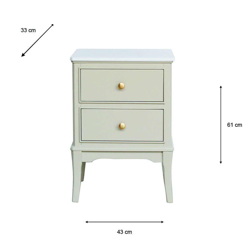 Monroe 2 dr accent table with marble top stone