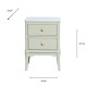 Monroe 2 dr accent table with marble top stone