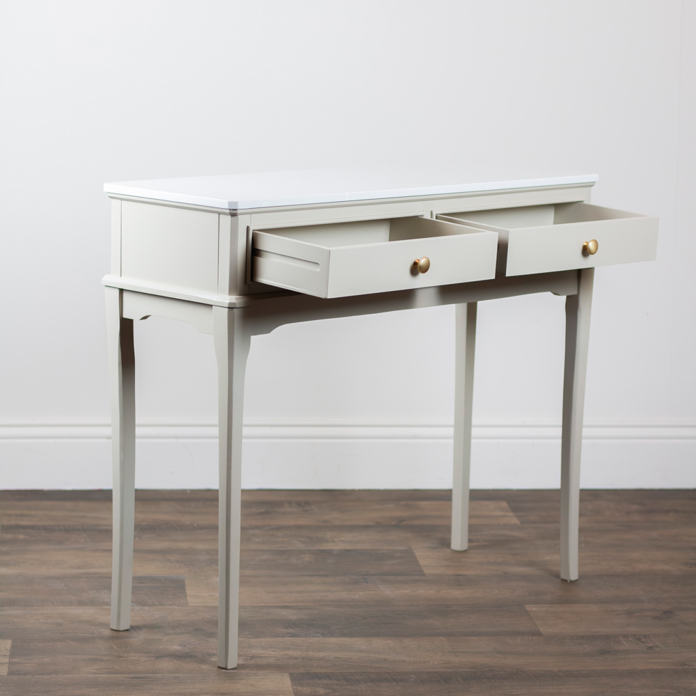 Monroe 2 dr console with marble top stone