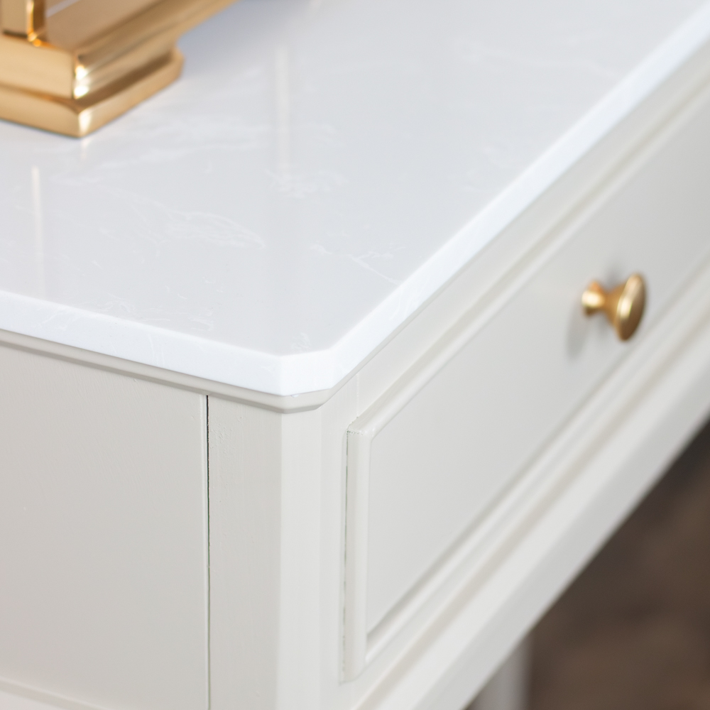 Monroe 2 dr console with marble top stone