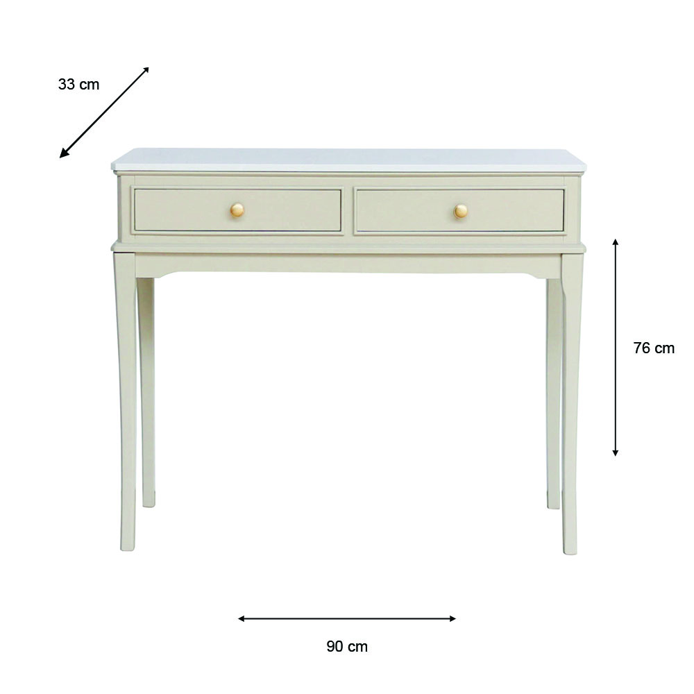 Monroe 2 dr console with marble top stone