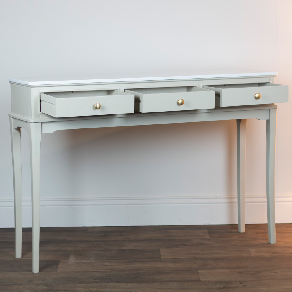 Monroe 3 dr console with marble top stone