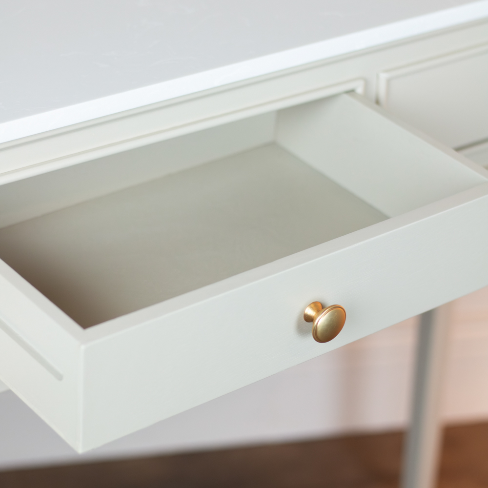 Monroe 3 dr console with marble top stone