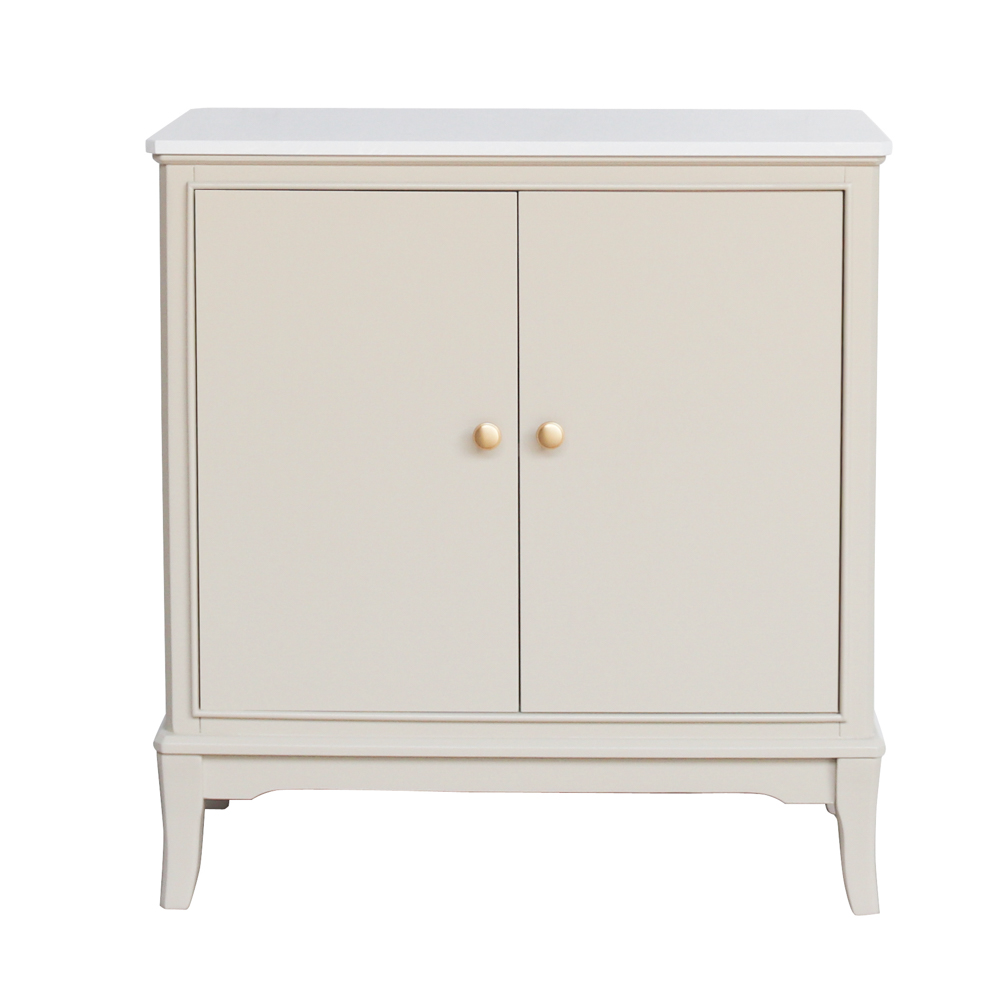 Monroe 2 door cabinet with marble top stone
