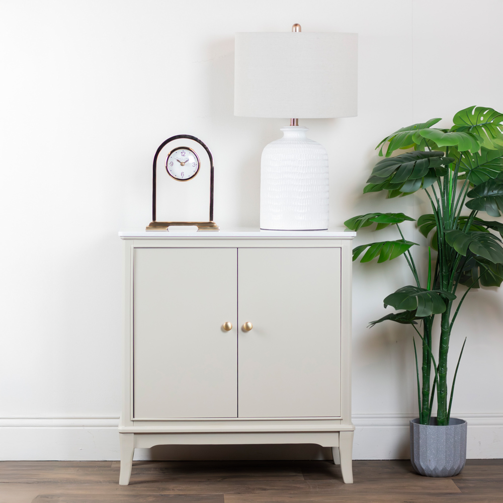 Monroe 2 door cabinet with marble top stone