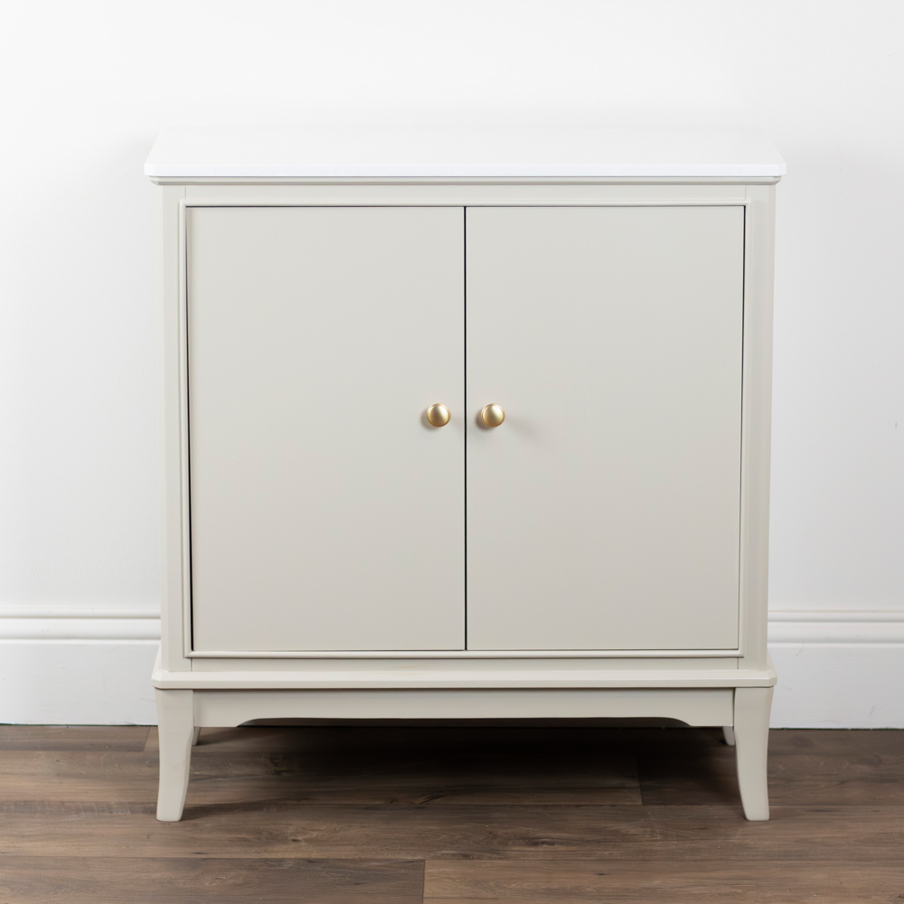 Monroe 2 door cabinet with marble top stone