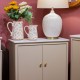 Monroe 2 door cabinet with marble top stone