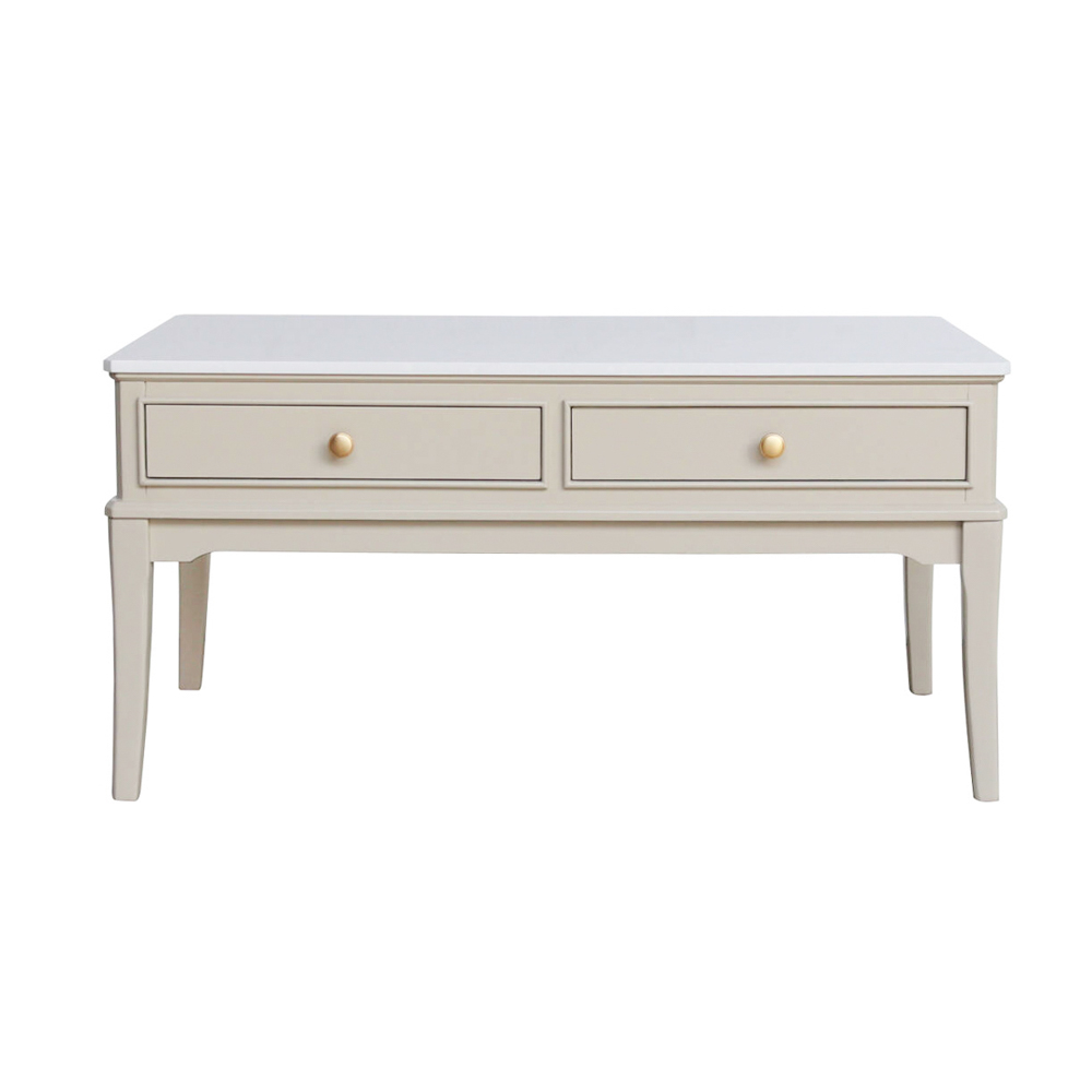 Monroe coffee table with marble top stone