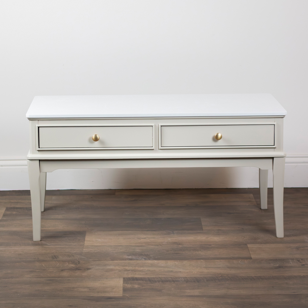 Monroe coffee table with marble top stone