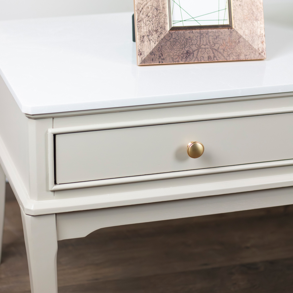 Monroe coffee table with marble top stone