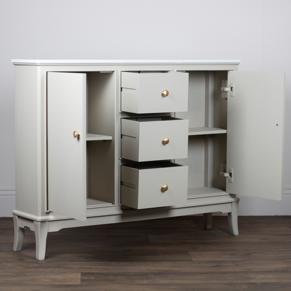 Monroe sideboard with marble top stone