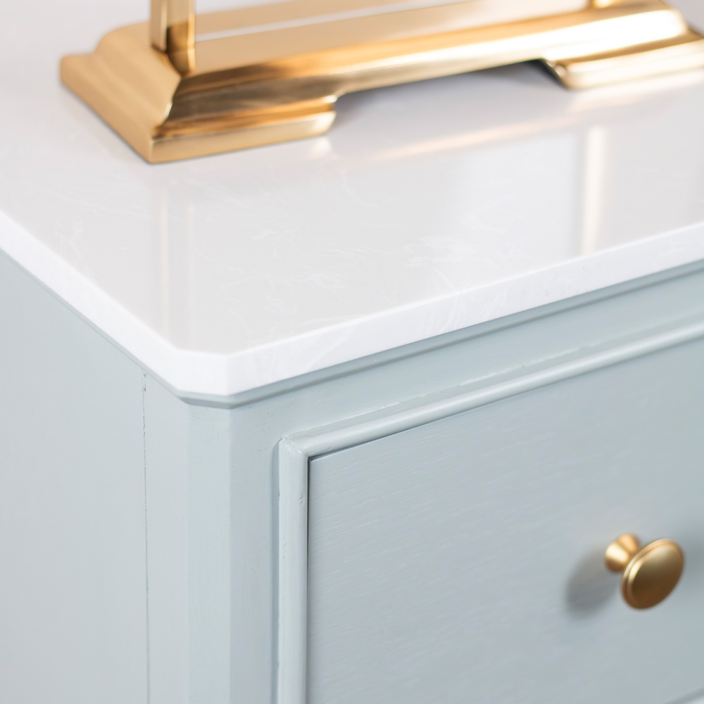 Monroe large 3 dr locker with marble top sage