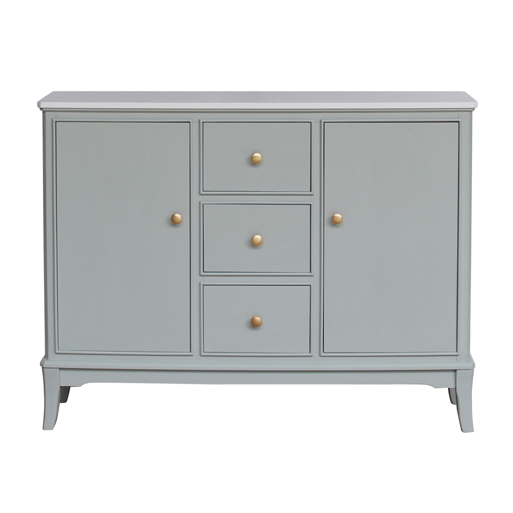 Monroe slim sideboard with marble top sage