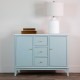 Monroe slim sideboard with marble top sage
