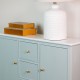 Monroe slim sideboard with marble top sage
