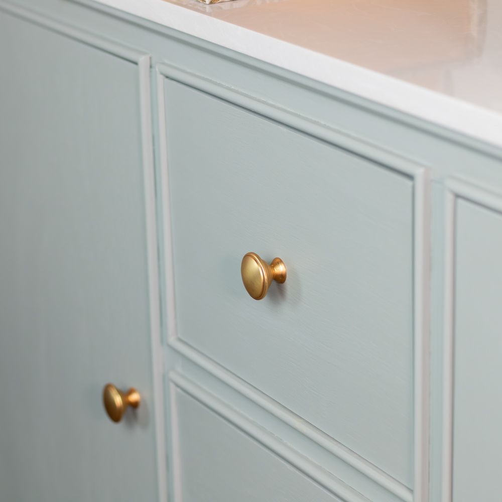 Monroe slim sideboard with marble top sage