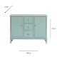 Monroe slim sideboard with marble top sage