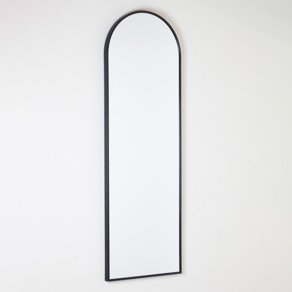 Modena arch wall mirror black 40x120cm