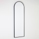 Modena arch wall mirror black 40x120cm