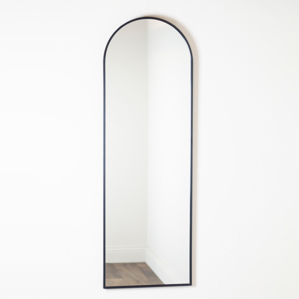 Modena arch wall mirror black 40x120cm