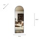 Modena arch wall mirror black 40x120cm