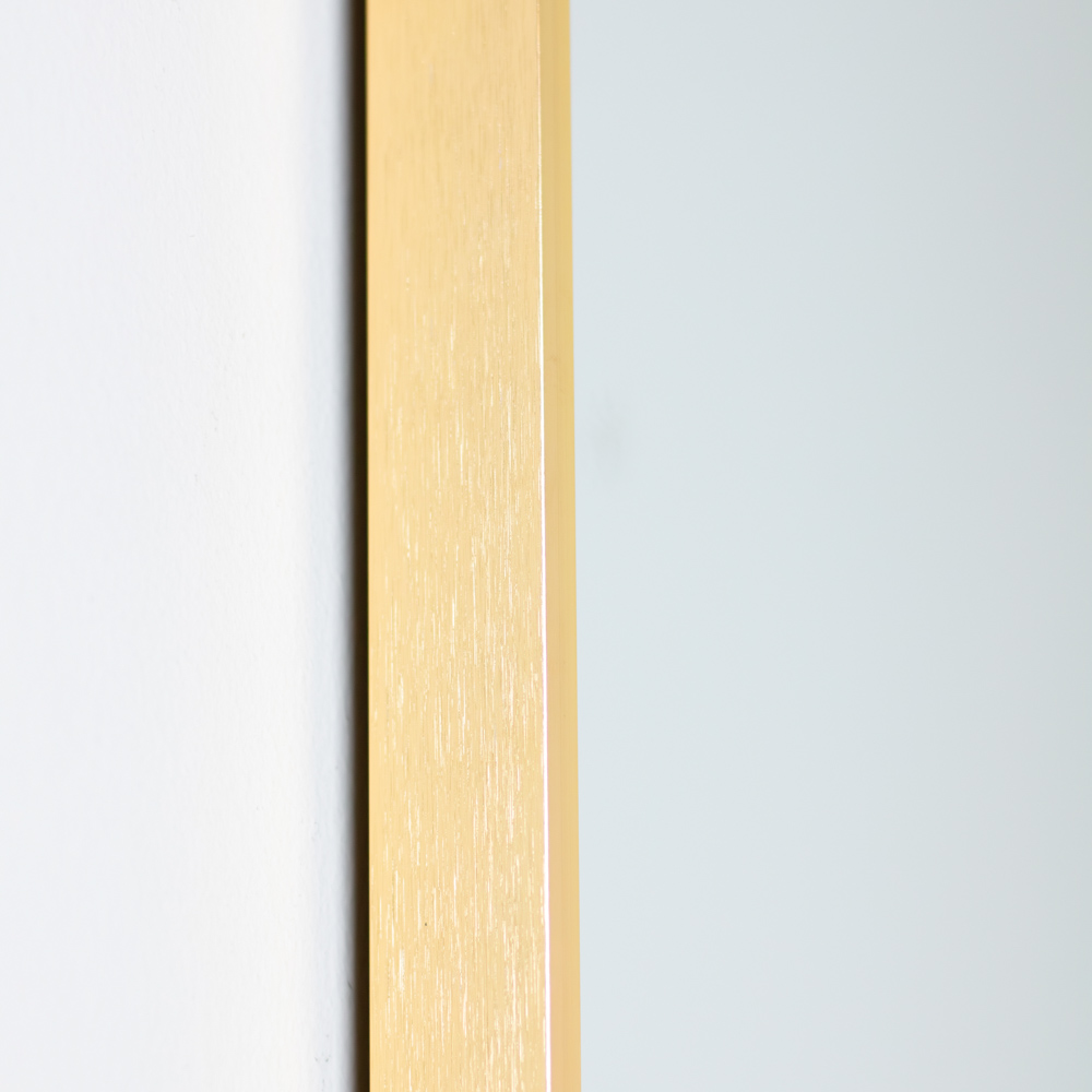 Modena pill shape mirror gold 40x120cm