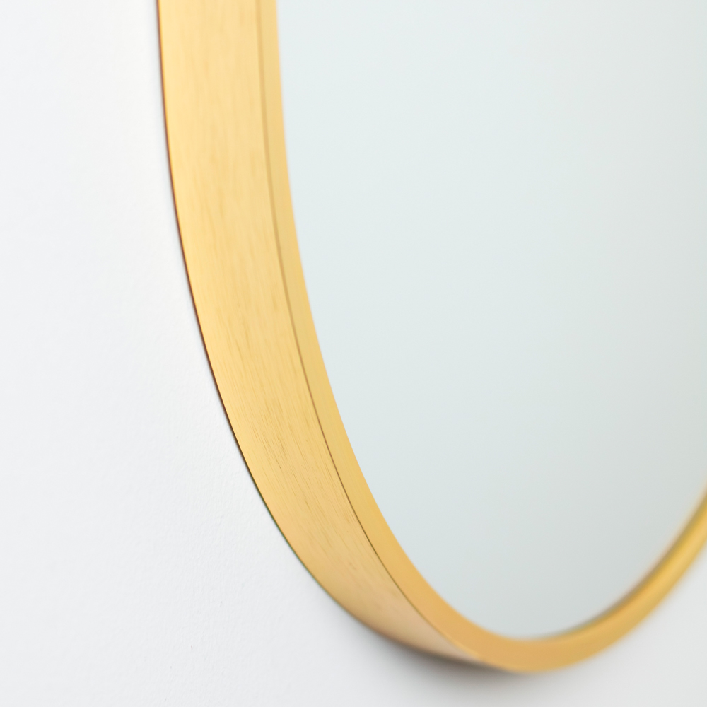 Modena pill shape mirror gold 40x120cm