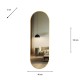 Modena pill shape mirror gold 40x120cm